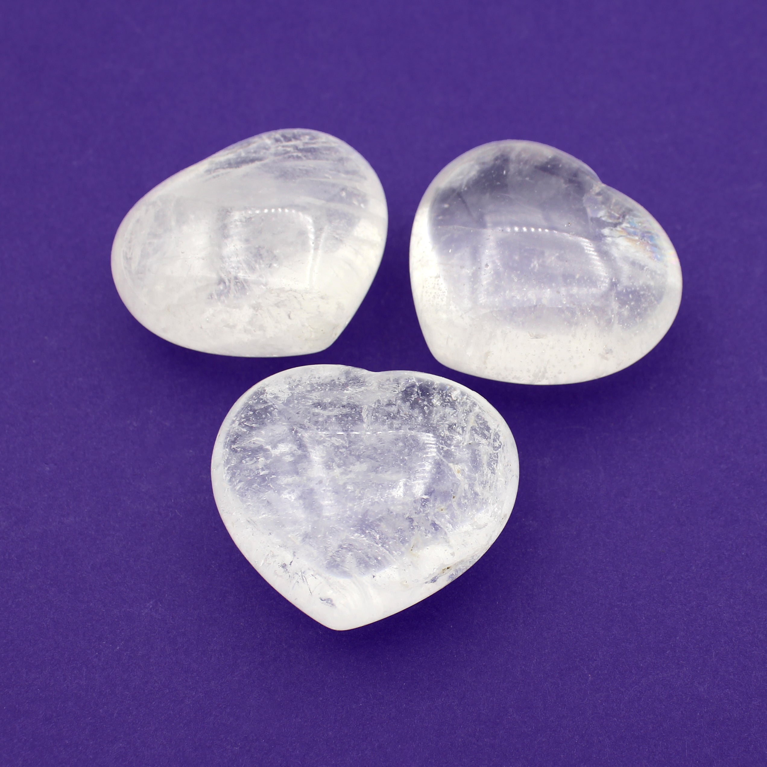 Clear Quartz Heart Puffy $40